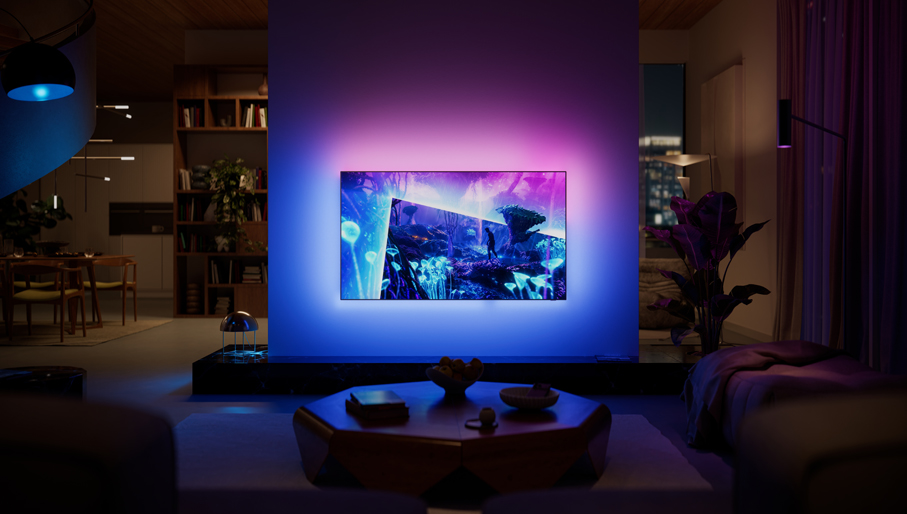 Avec AmbiScape, un téléviseur Philips immerge toute la pièce